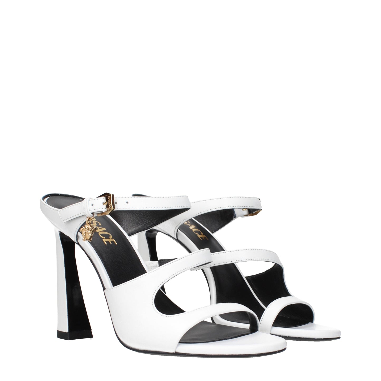 Versace Sandals Women Leather White