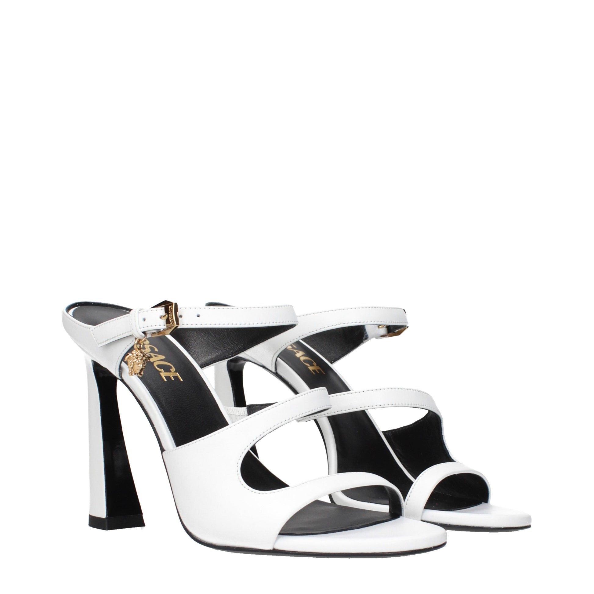 Versace Sandals Women Leather White
