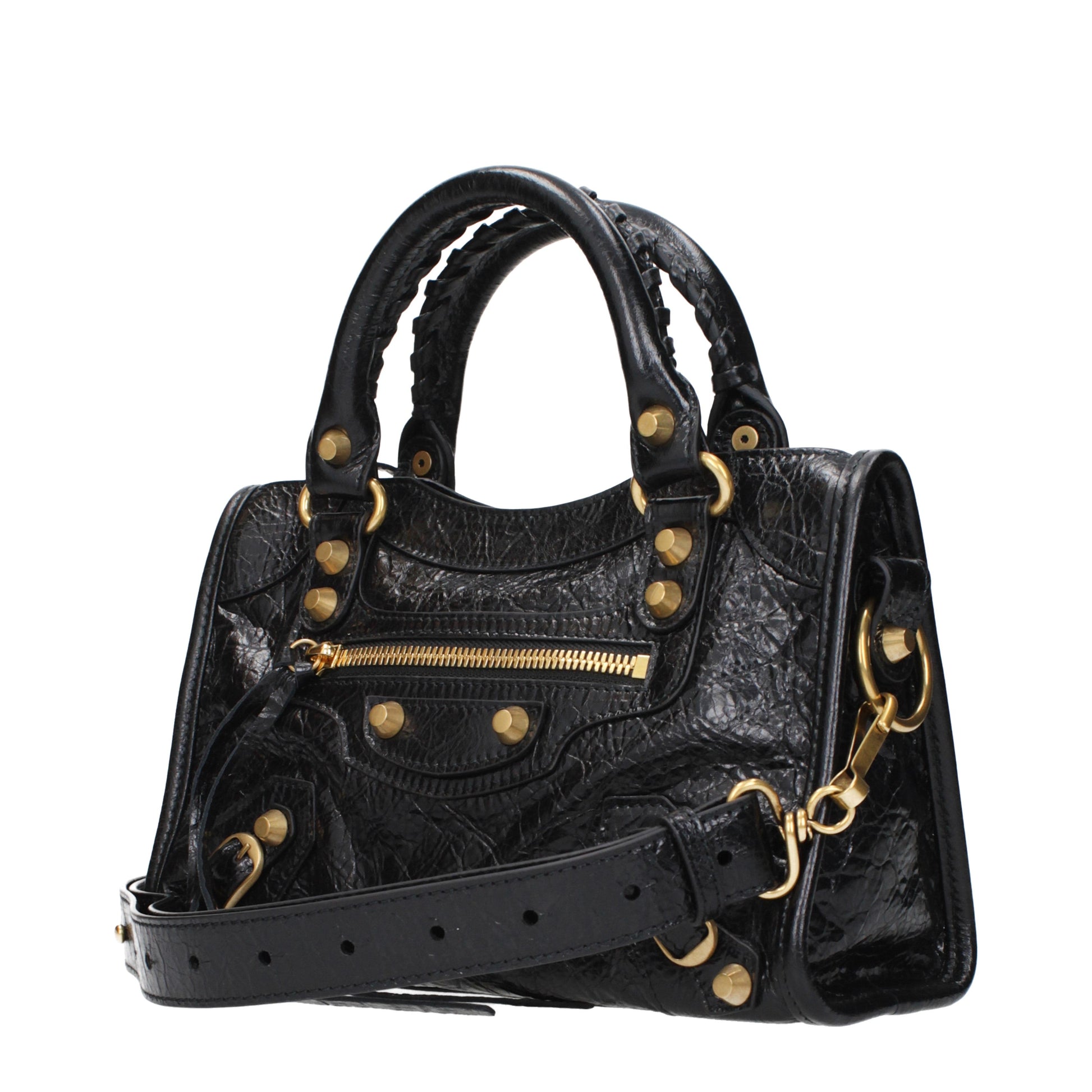 Balenciaga Handbags Women Leather Black