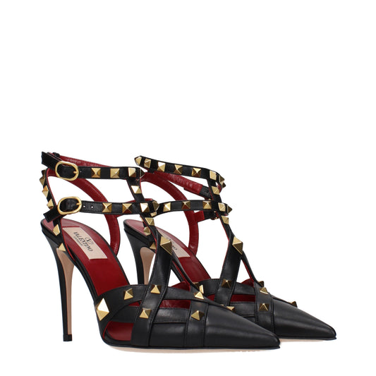 Valentino Garavani Sandals Women Leather Black