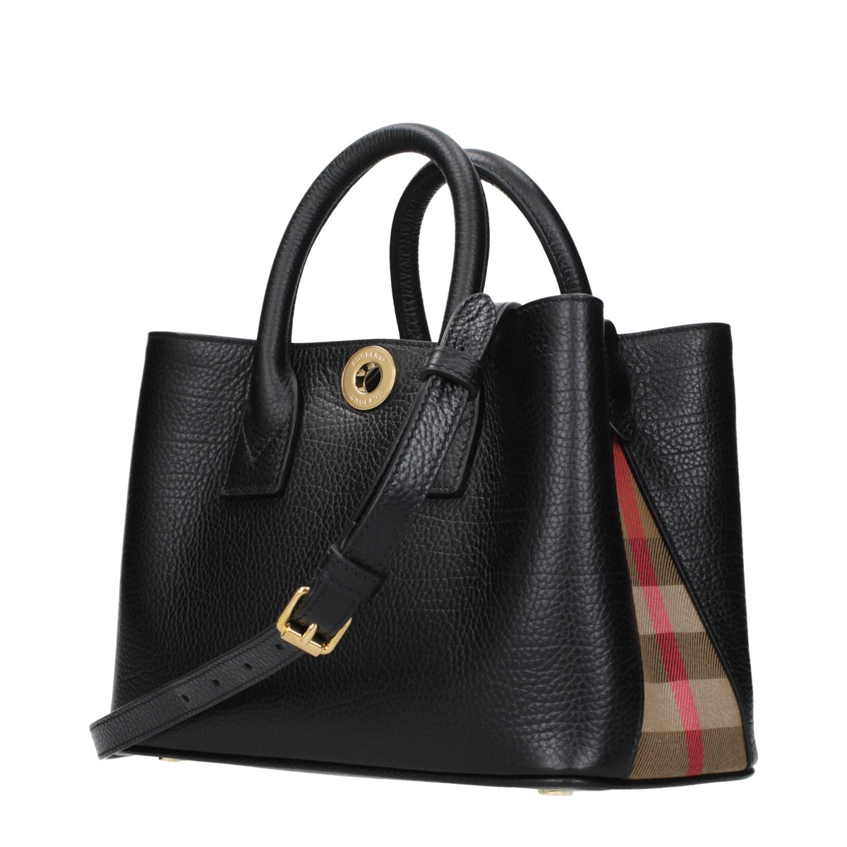 Burberry Handbags Women Leather Black