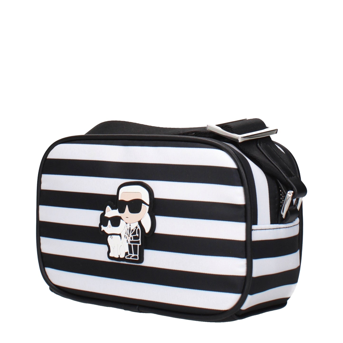 Karl Lagerfeld Crossbody Bags Women Fabric  Black/White