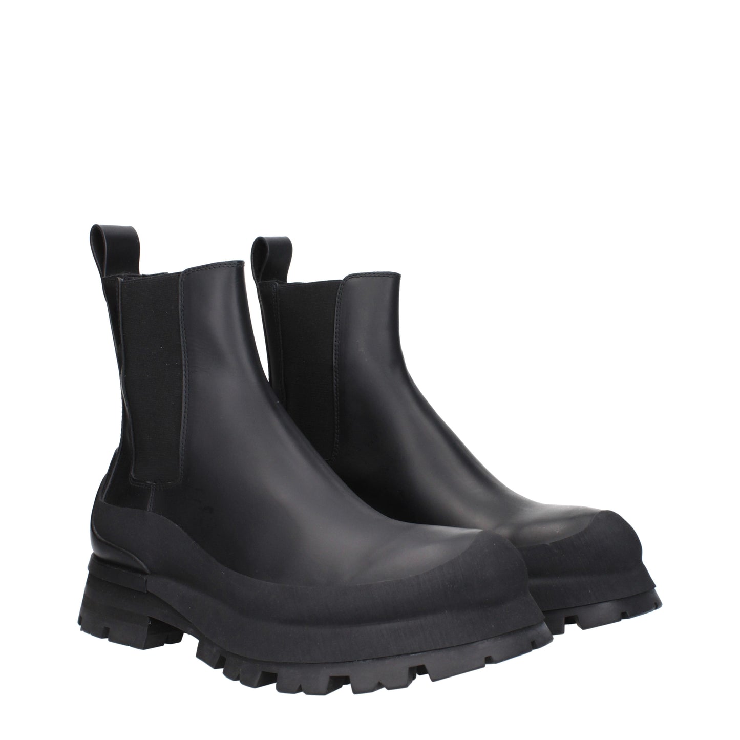 Alexander McQueen Men's Boots in Leather Black