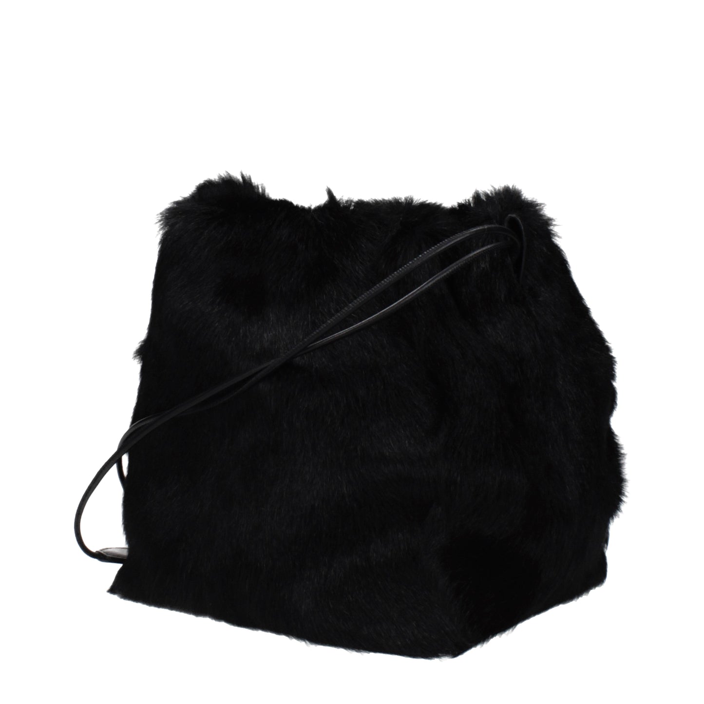 Jil Sander Shoulder Bags Women Fur  Black