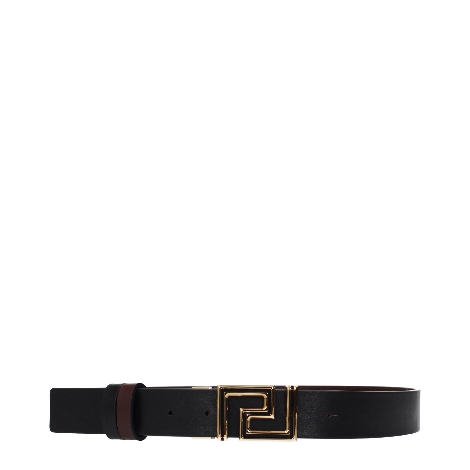Versace Belts Women Leather Brown/Black
