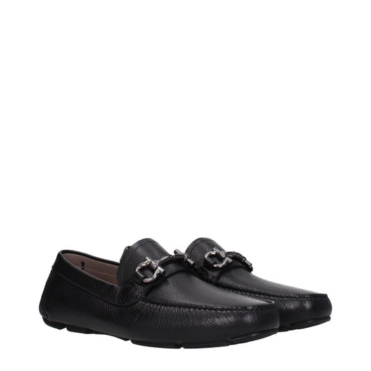 Salvatore Ferragamo Men's Loafers in Leather Black