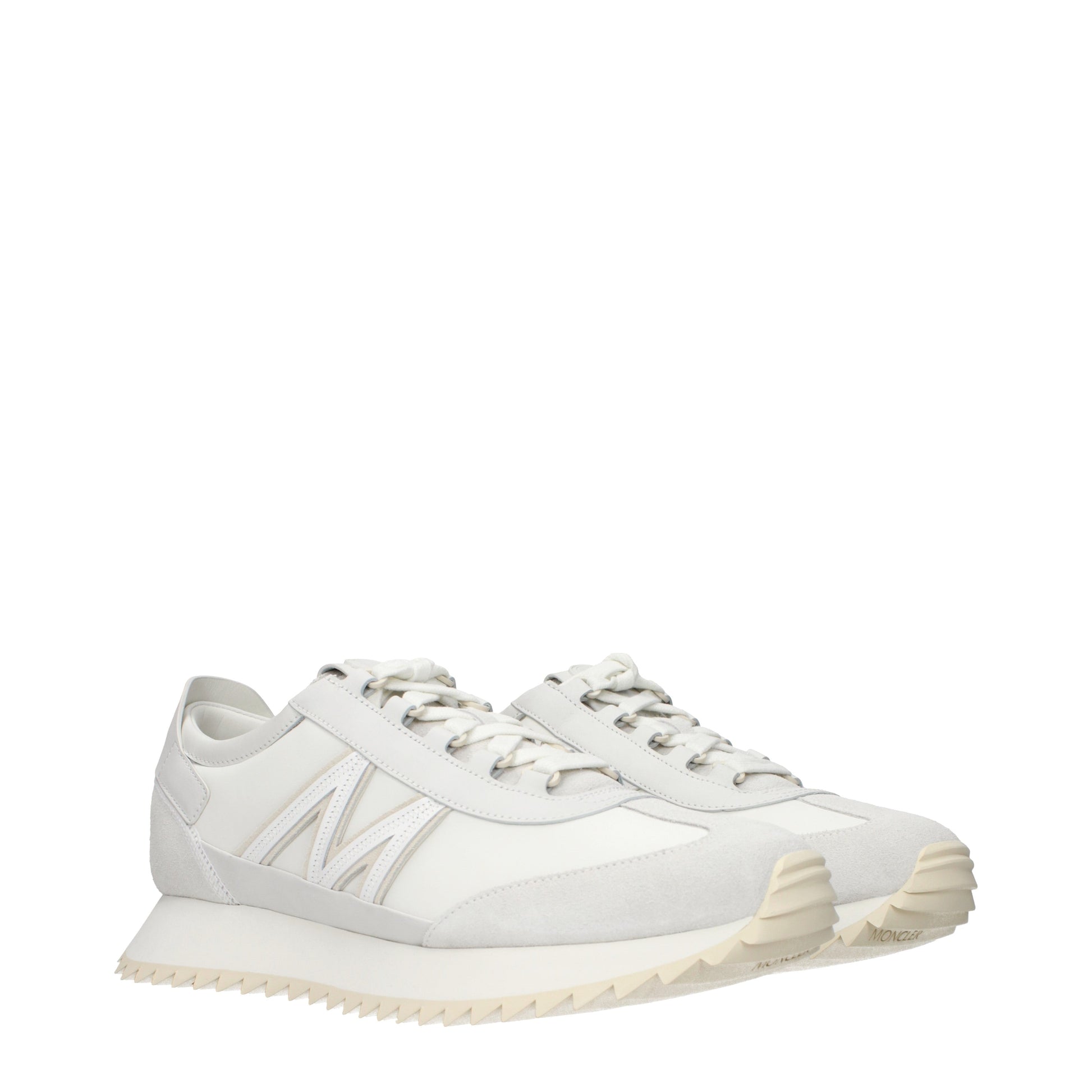 Moncler Sneakers Men Leather White/Light Grey