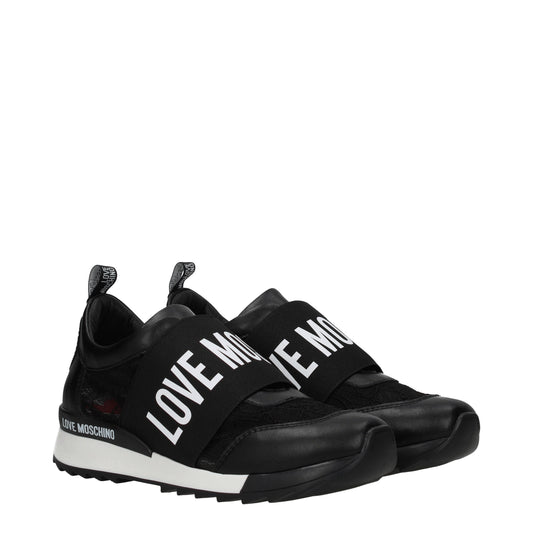 Love Moschino Women's Sneakers in Lace Black