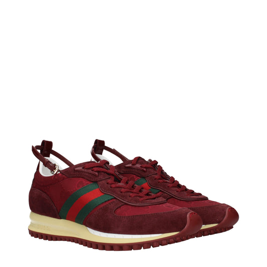 Gucci Sneakers Women Fabric  Red