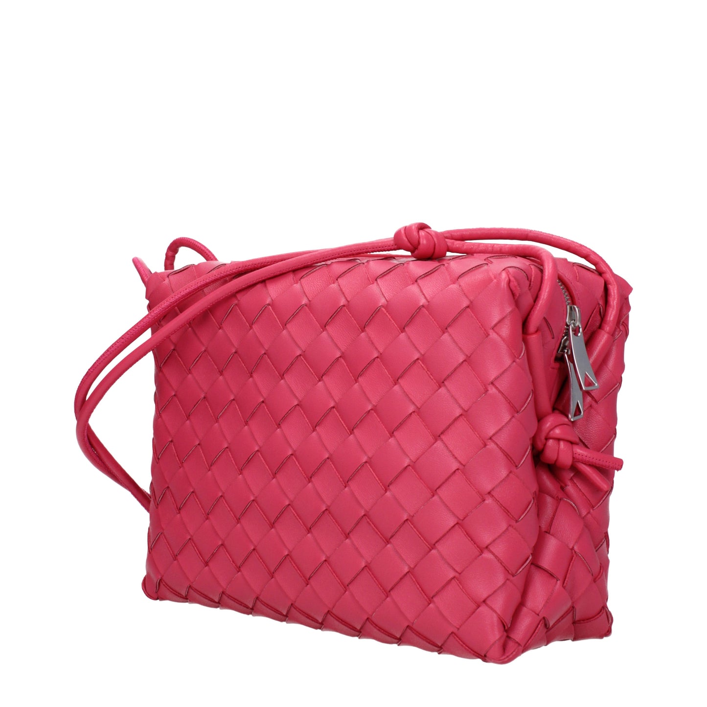 Bottega Veneta Crossbody Bags Women Leather Fuchsia/Cranberry