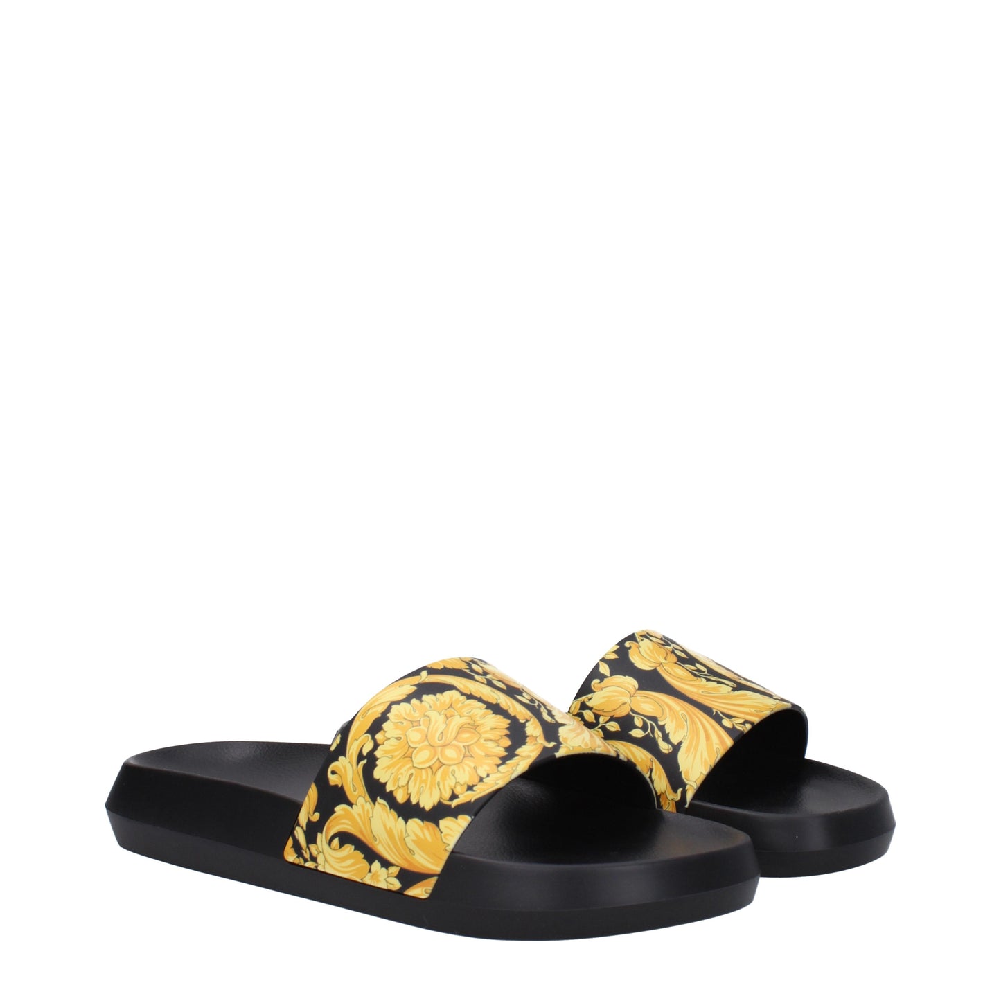 Versace Sandals & Slippers Men Rubber Black/Gold