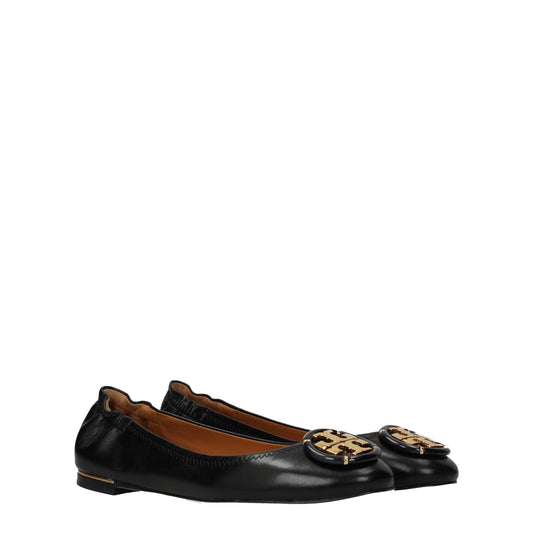 Tory Burch Women's Ballet Flats in Leather Black