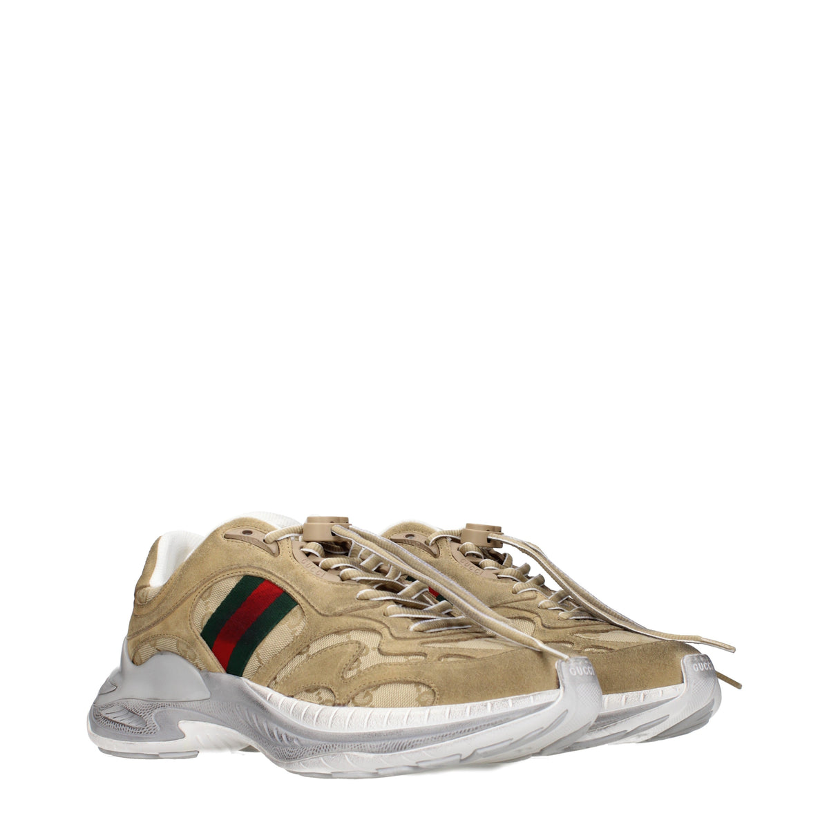 Gucci Sneakers Men Suede Brown