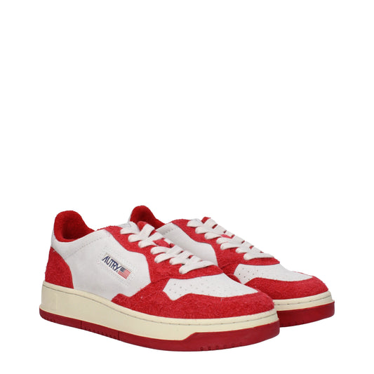 Autry Men's Sneakers in Suede Red/Light Grey