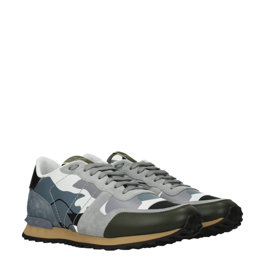 Valentino Garavani Men's Sneakers in Leather Gray/Pastel Grey