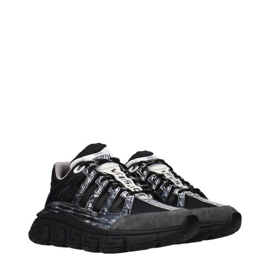 Versace Sneakers Women Fabric  Black/Dark Grey