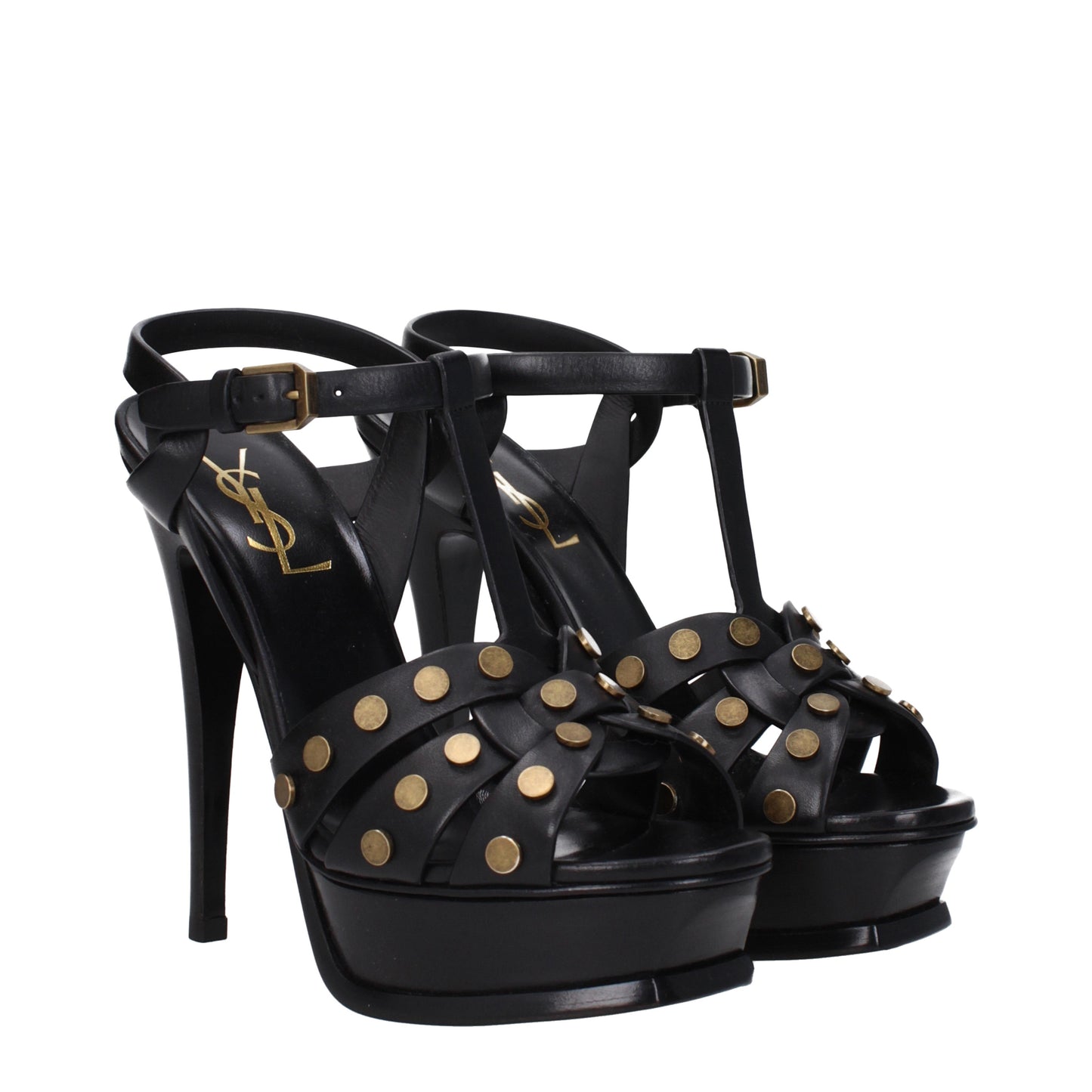 Saint Laurent Women's Sandals in Leather Black