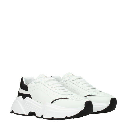 Dolce&Gabbana Women's Sneakers in Leather White/Black