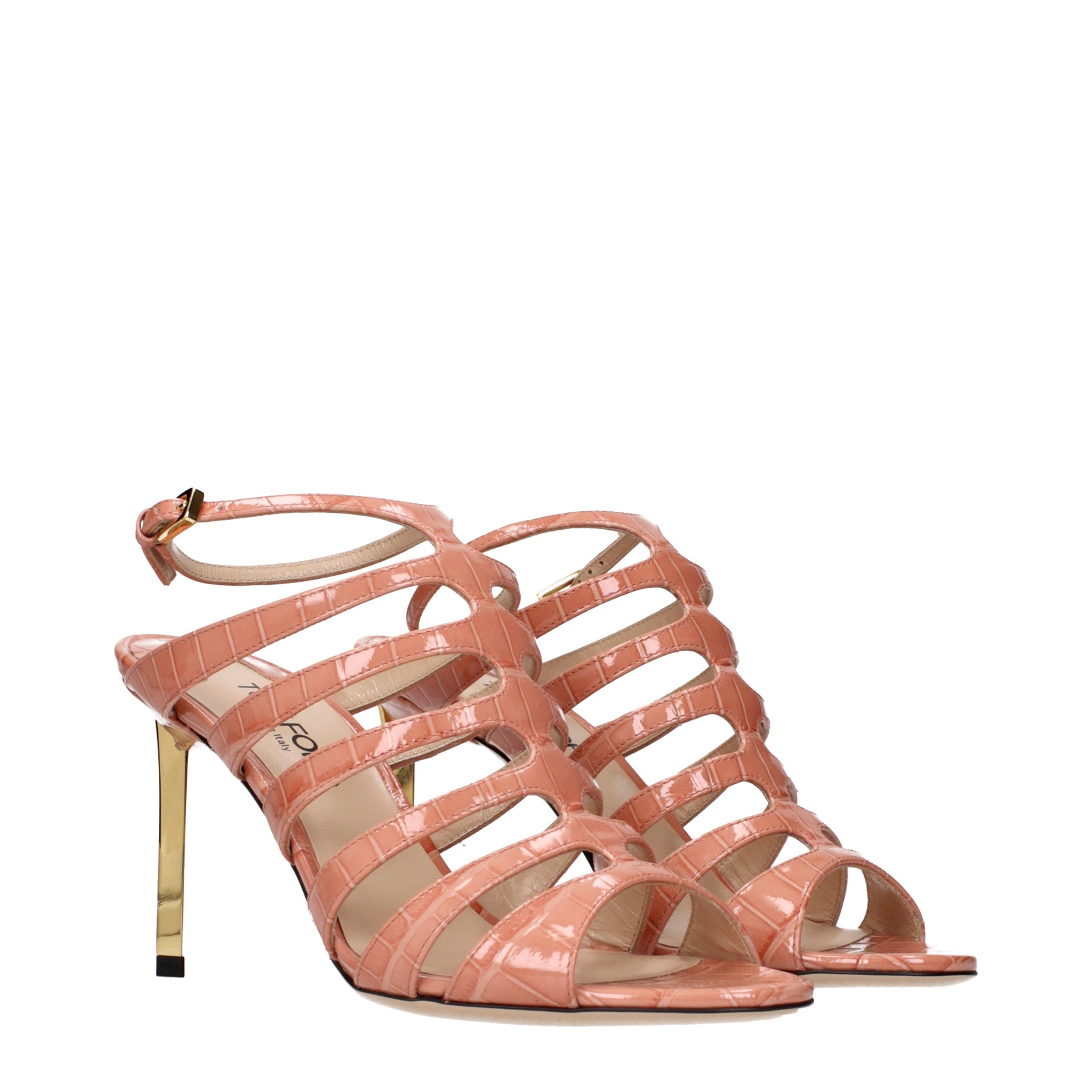 Tom Ford Sandals Women Leather Pink/Clay