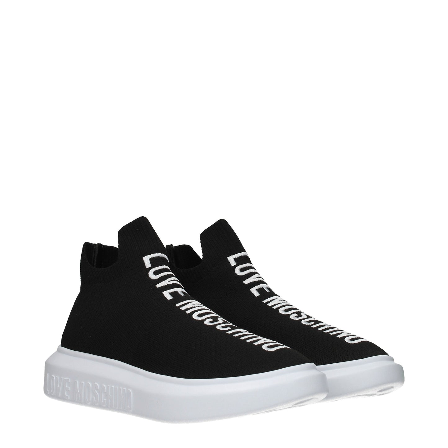 Love Moschino Women's Sneakers in Fabric  Black