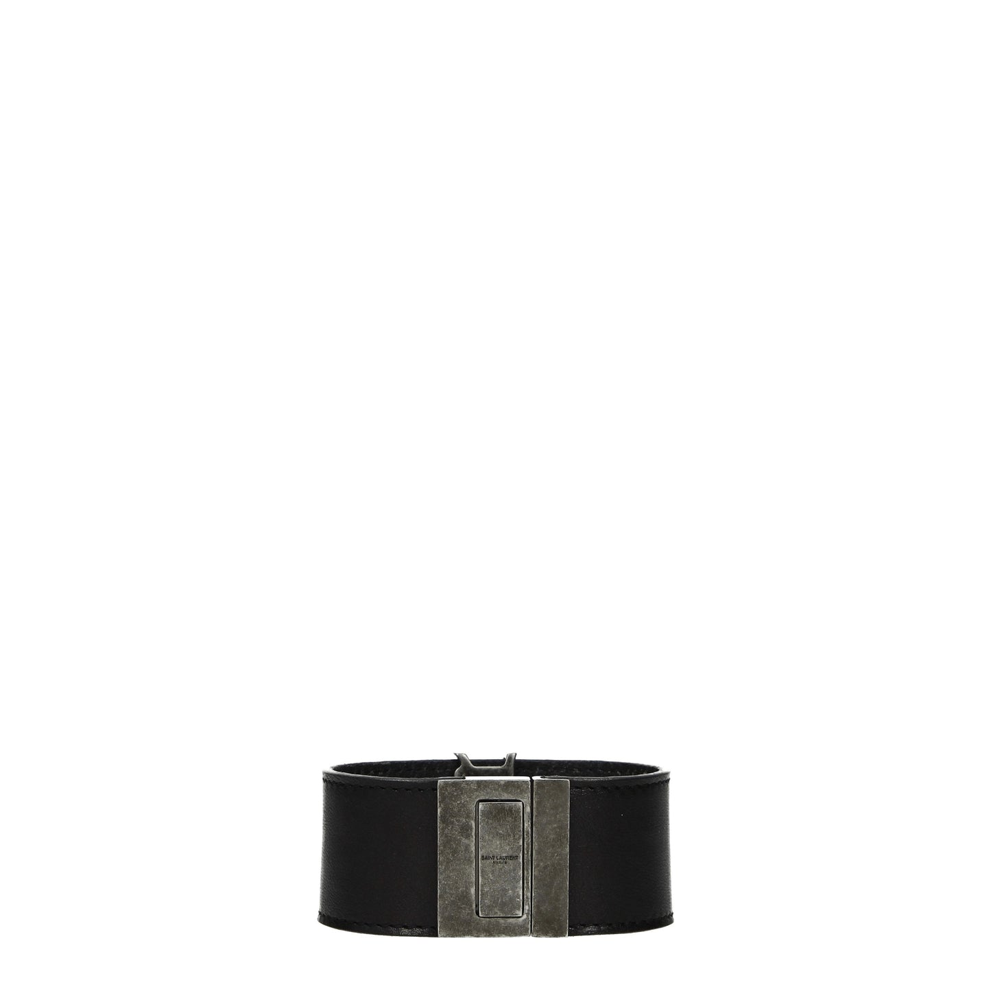 Saint Laurent Bracelets Women Leather Black/Silver