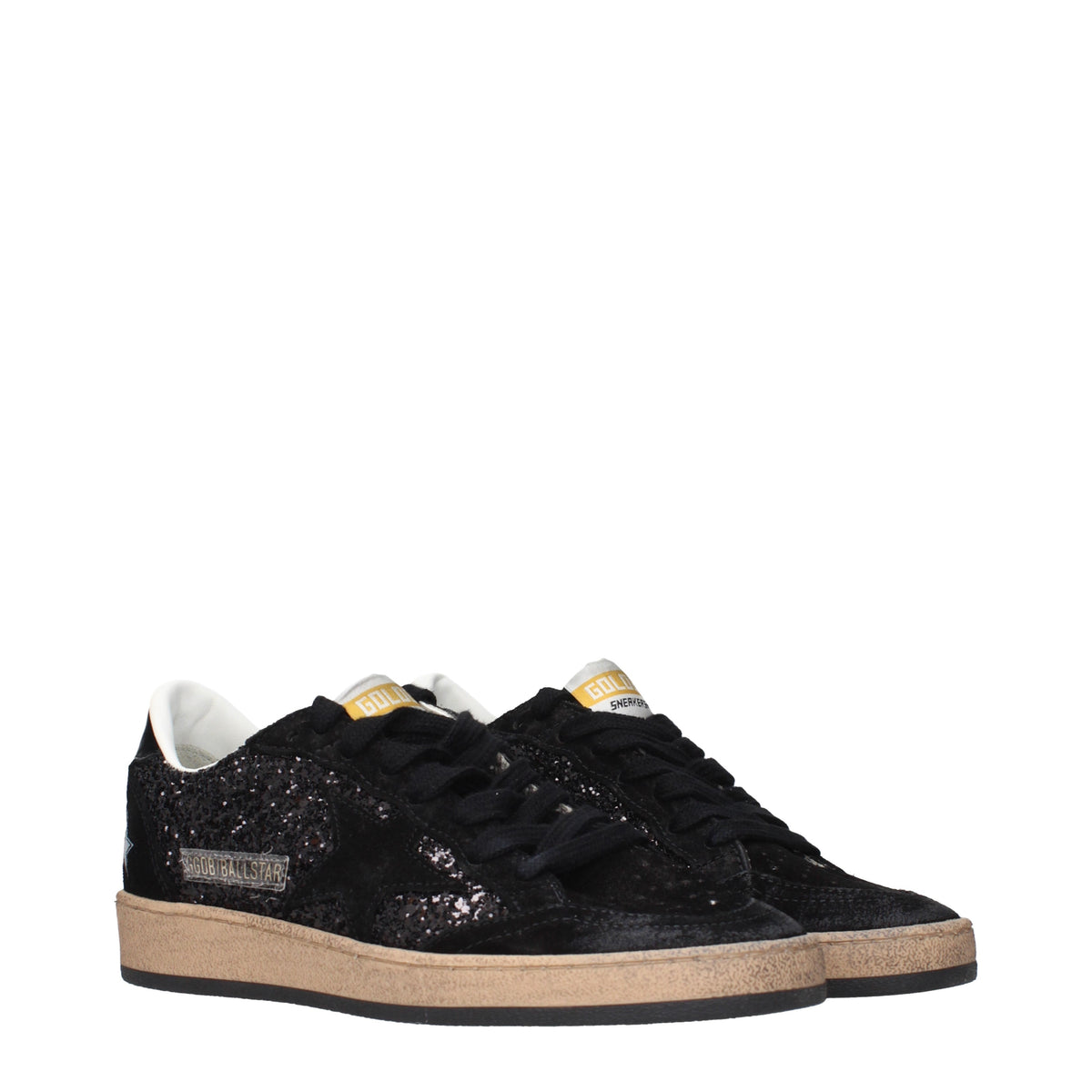 Golden Goose Sneakers Women Suede Black