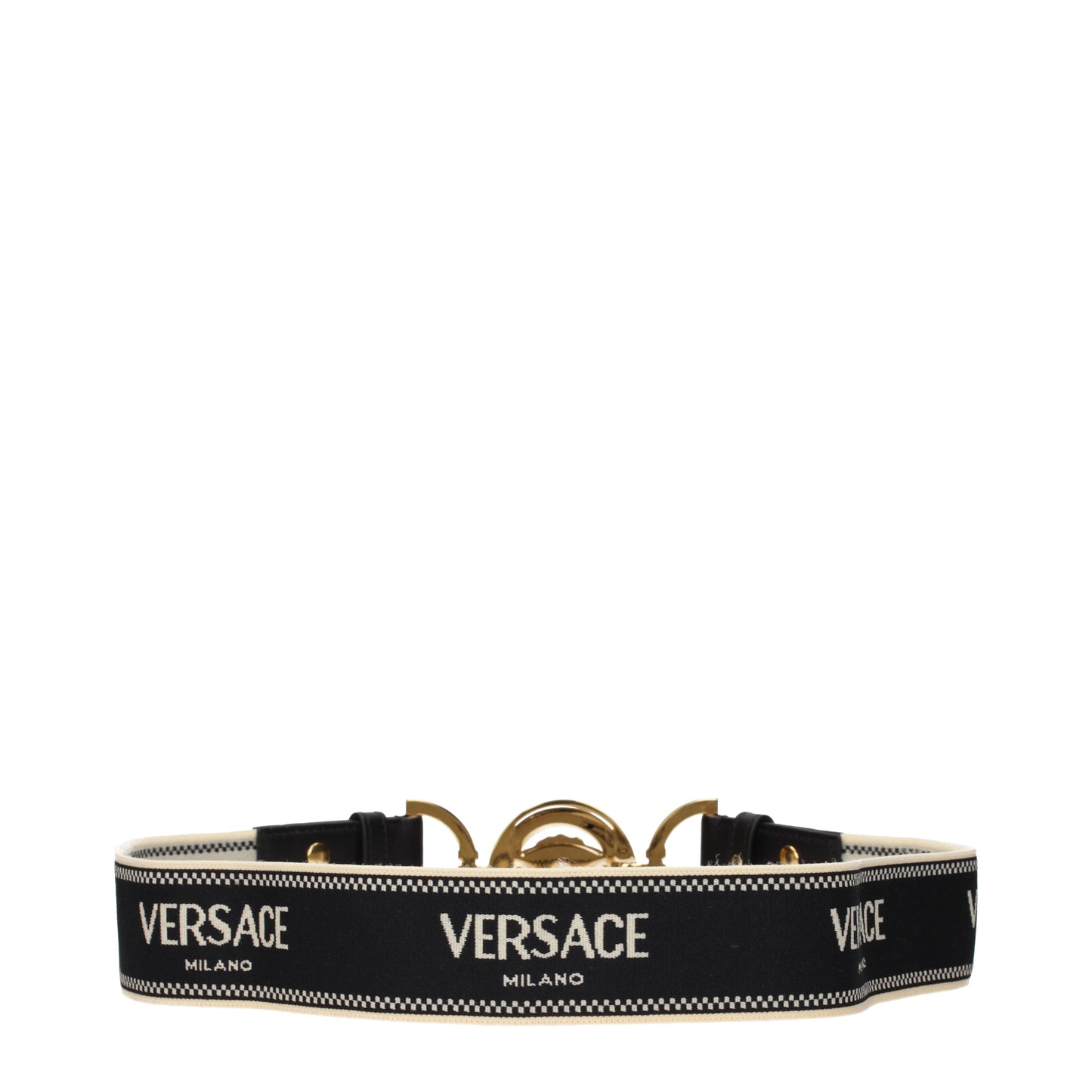 Versace Belts Women Elastic Black