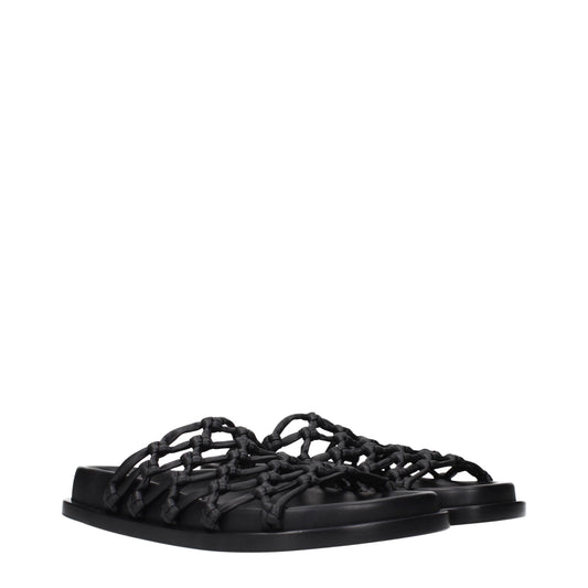 Jil Sander Slippers and Clogs Women Leather Black