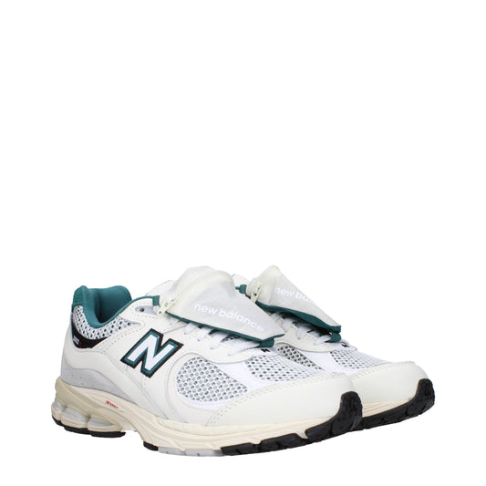 New Balance Men's Sneakers in Fabric  White/Green