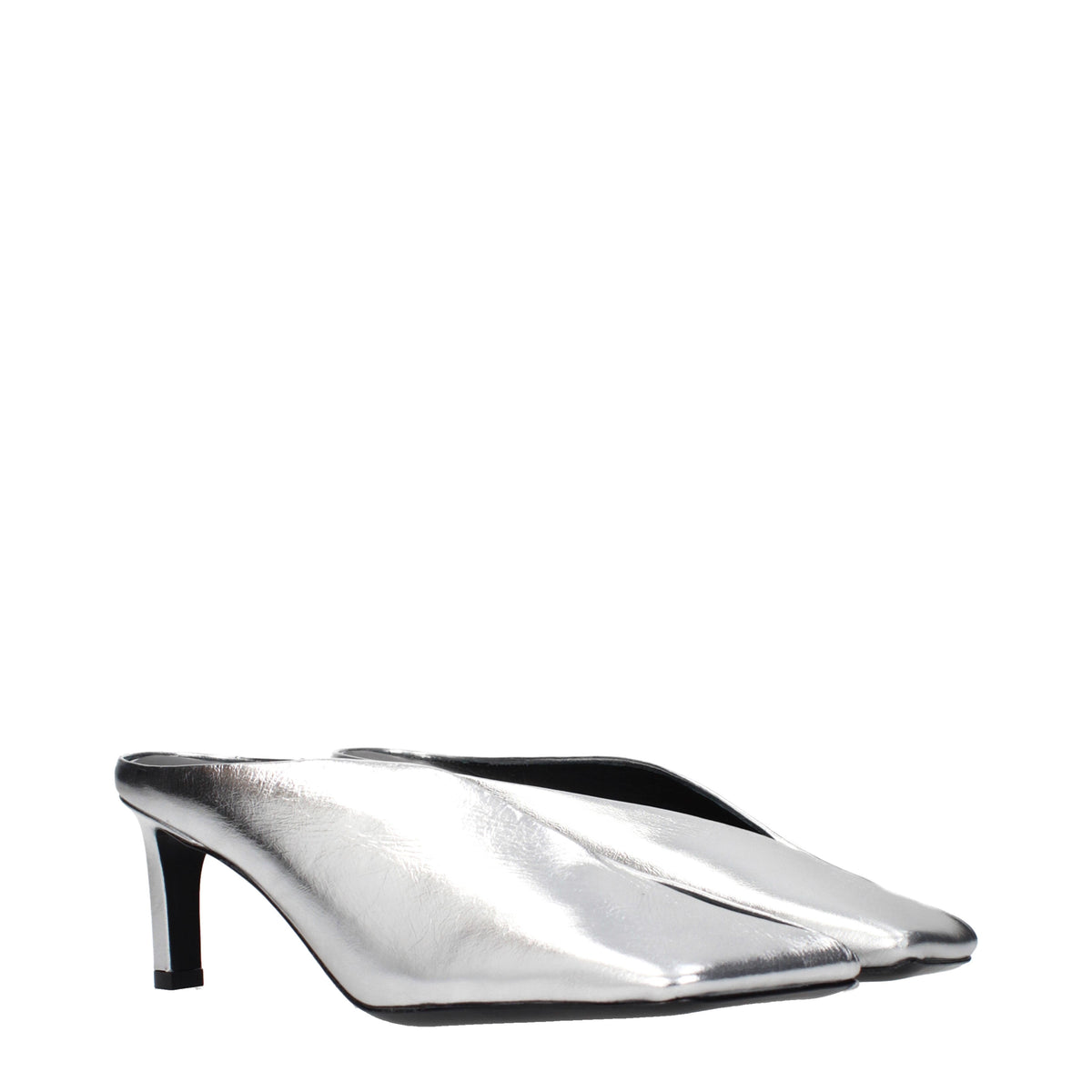 Jil Sander Sandals Women Leather Silver