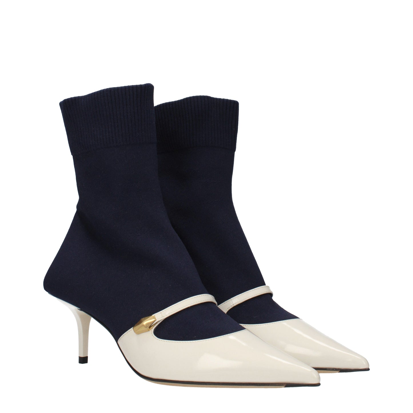 Jimmy Choo Ankle Boots Women Fabric  Blue/Milk