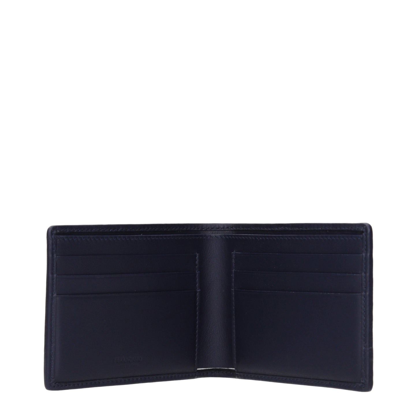 Salvatore Ferragamo Wallets Men Leather Blue/Grey