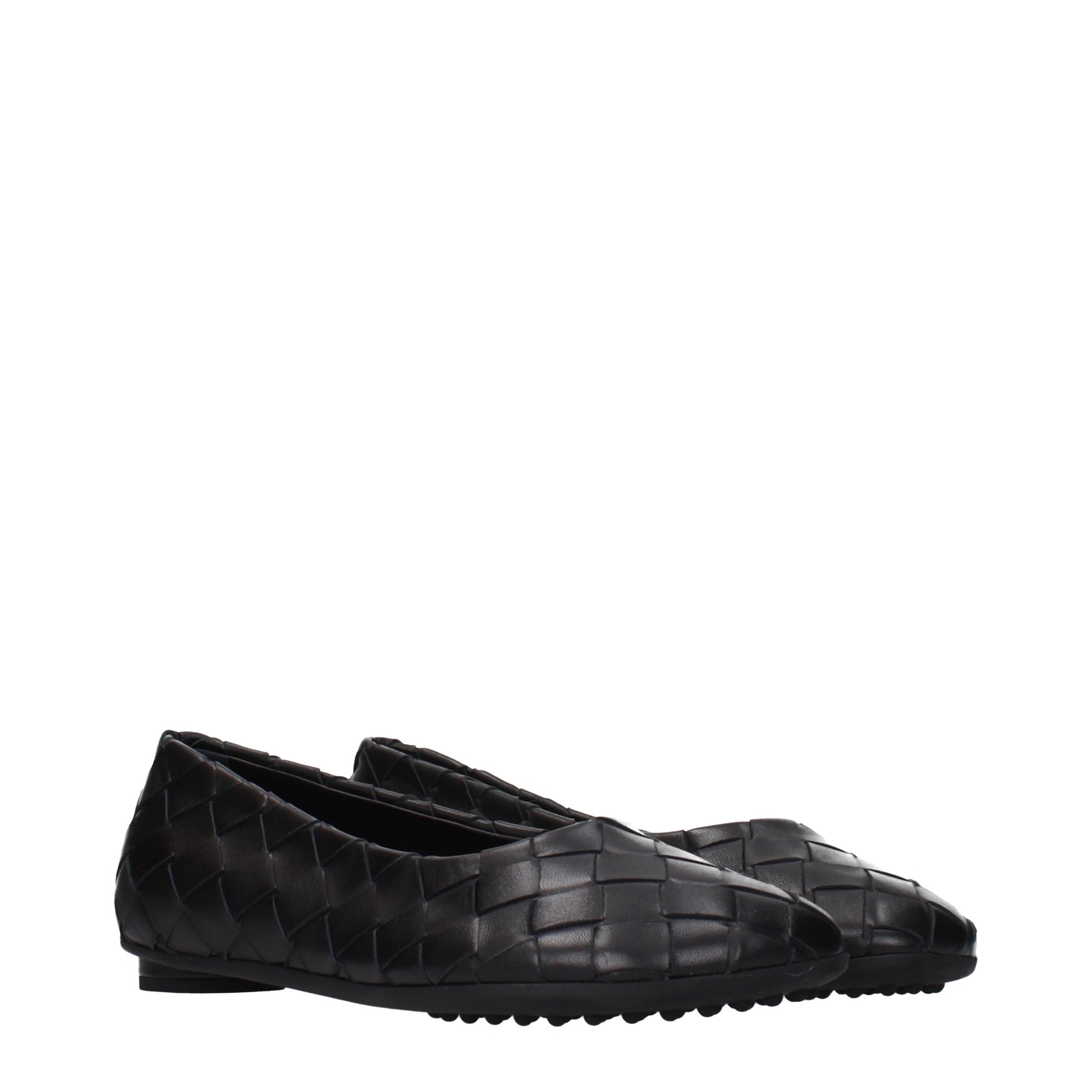 Bottega Veneta Ballet Flats Women Leather Black