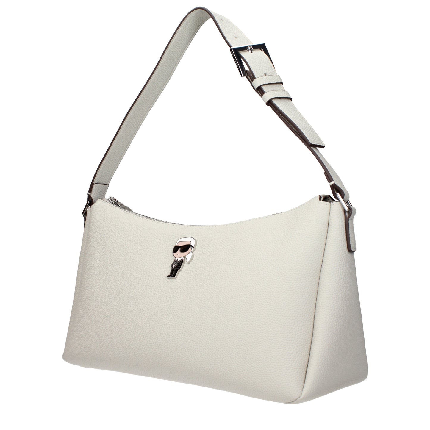 Karl Lagerfeld Shoulder Bags Women Leather Gray/Cement