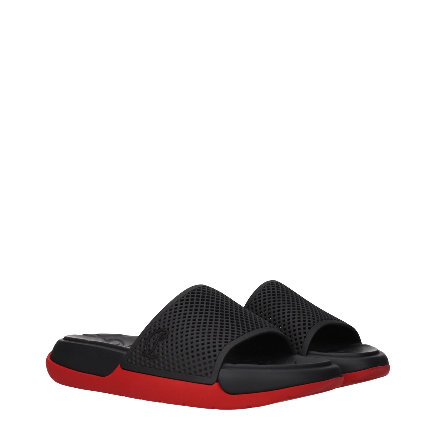 Louboutin Slippers and Clogs Men Rubber Black