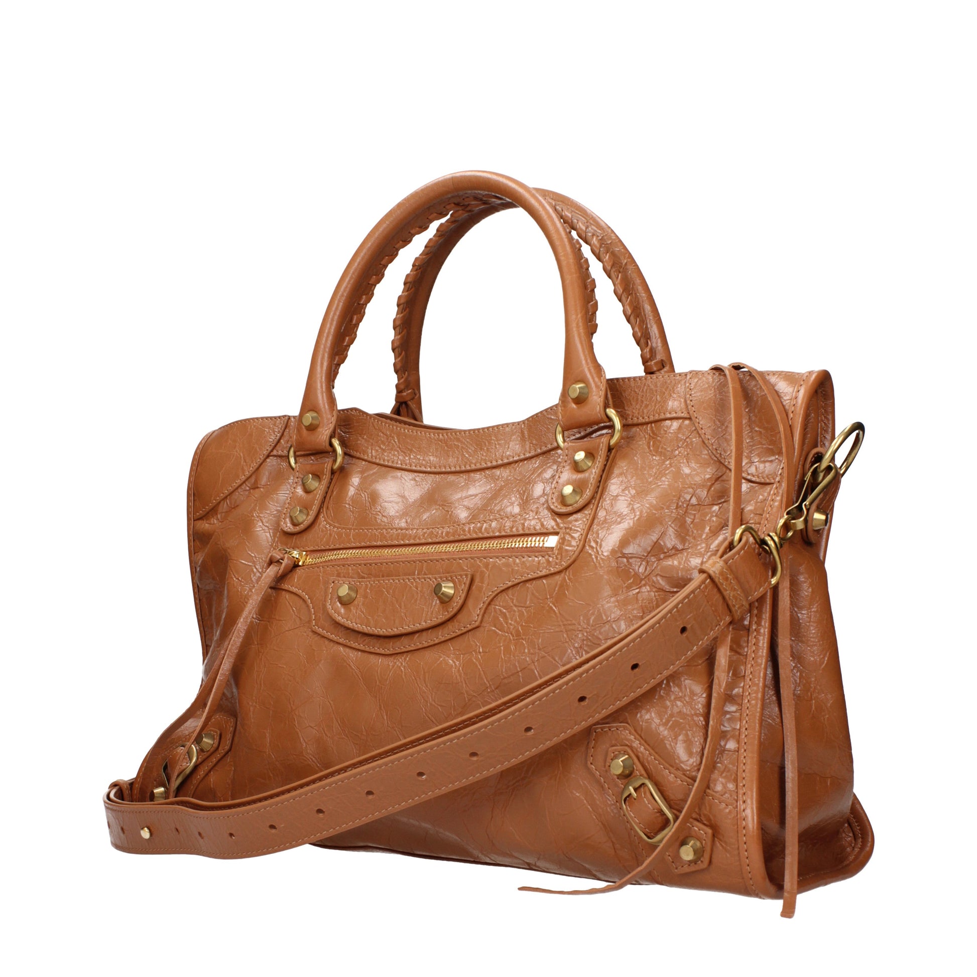 Balenciaga Handbags Women Leather Brown/Camel