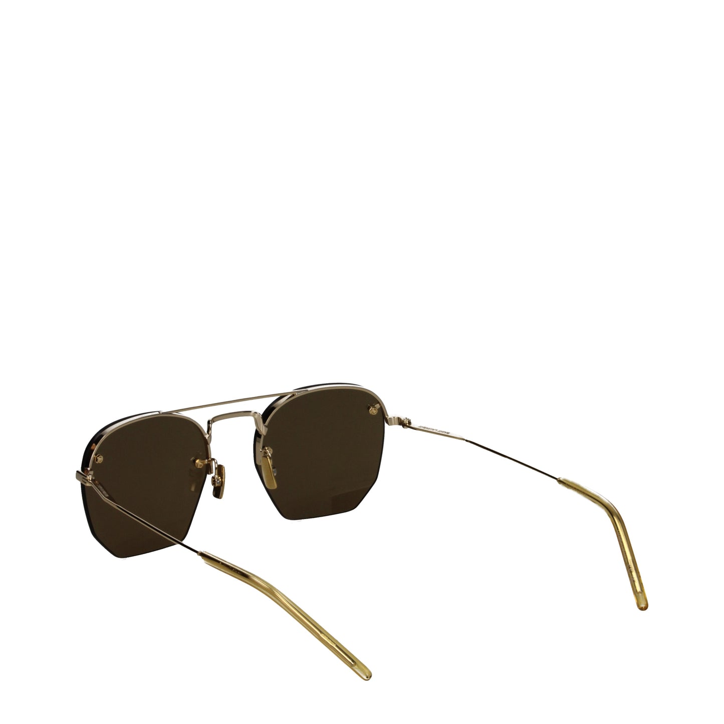 Saint Laurent Sunglasses Men Metal Gold/Brown