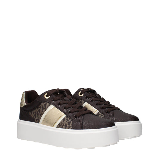 Michael Kors Sneakers Women Fabric  Brown