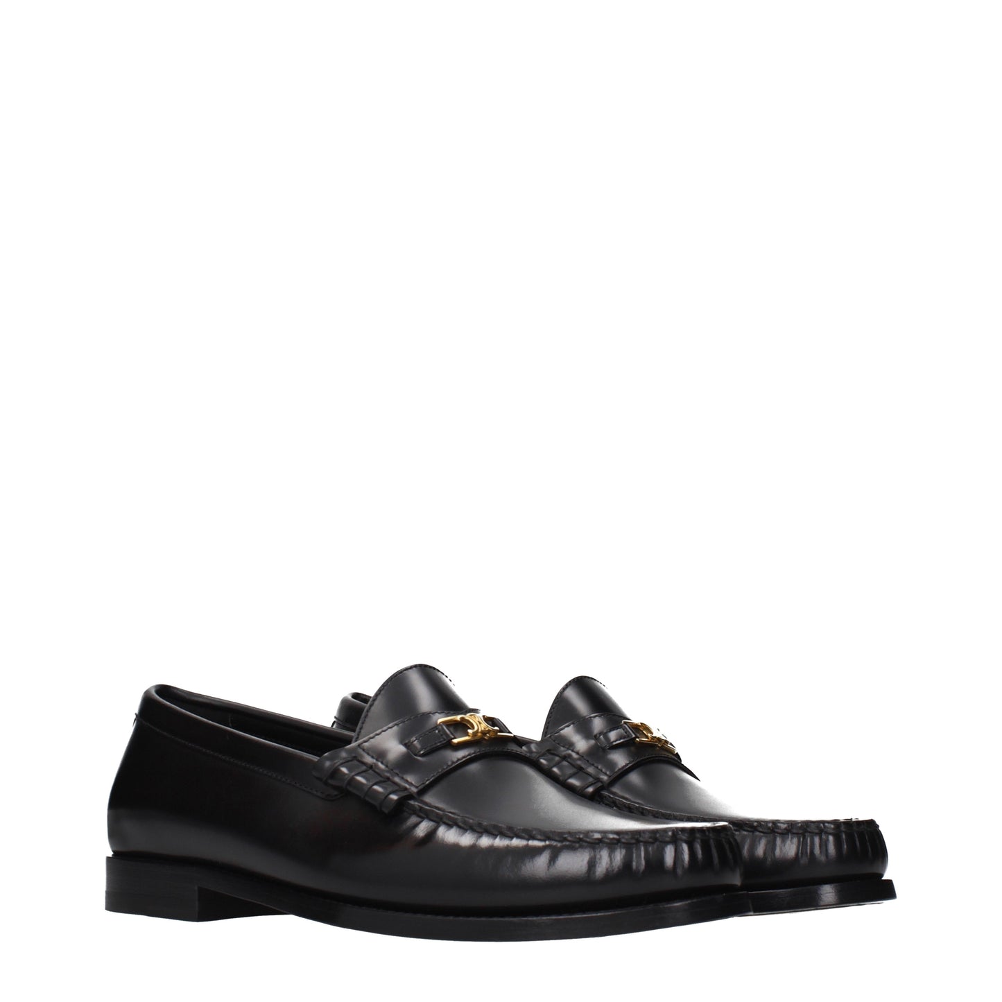 Celine Loafers Men Leather Black