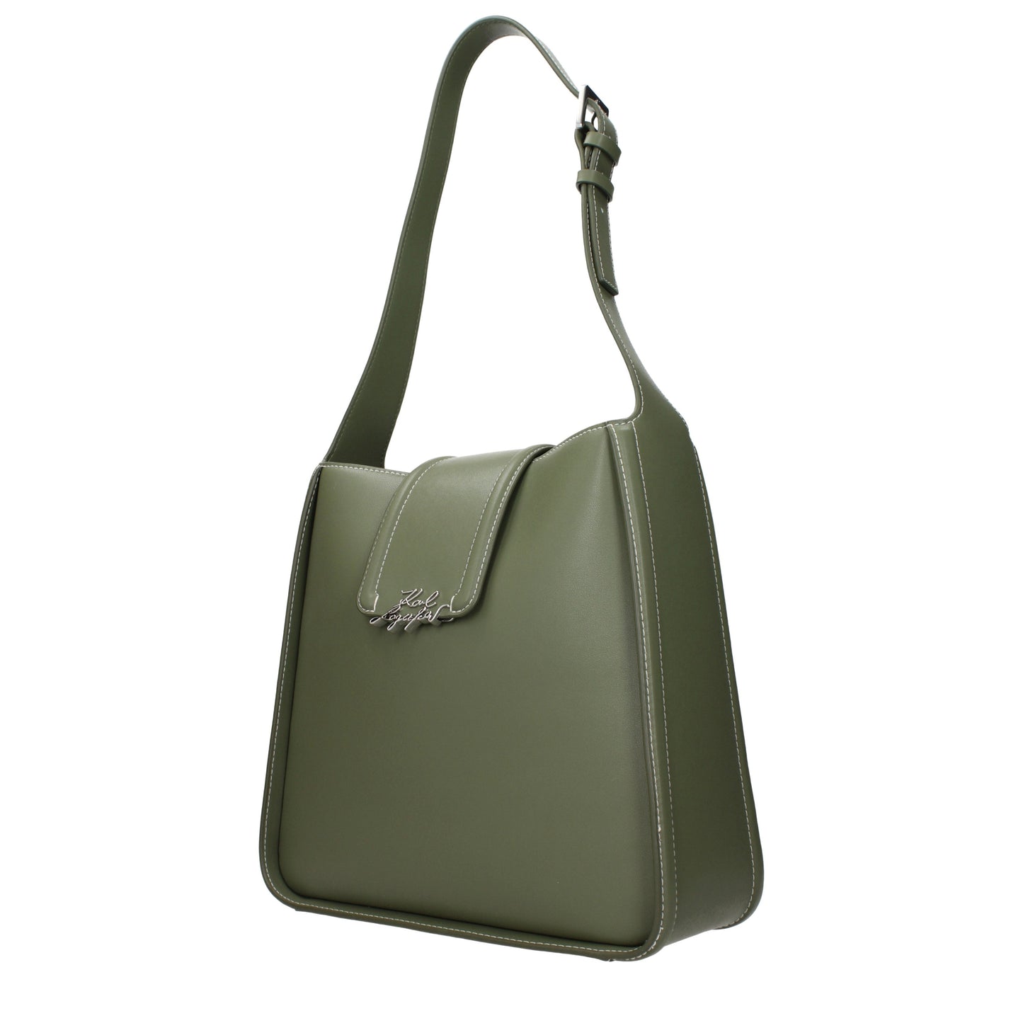 Karl Lagerfeld Shoulder Bags Women Leather Green/Olive