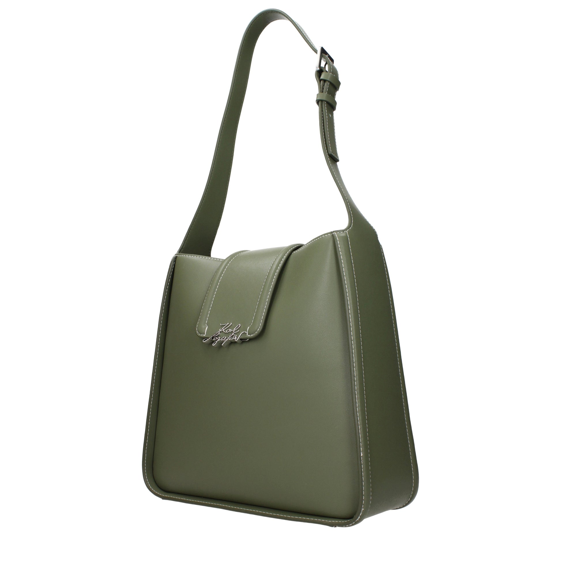 Karl Lagerfeld Shoulder Bags Women Leather Green/Olive