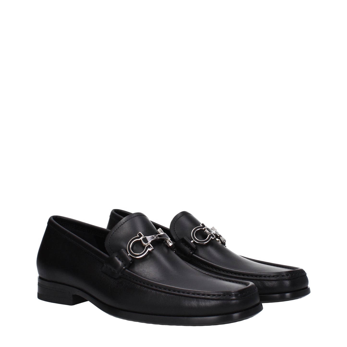 Salvatore Ferragamo Men's Loafers in Leather Black