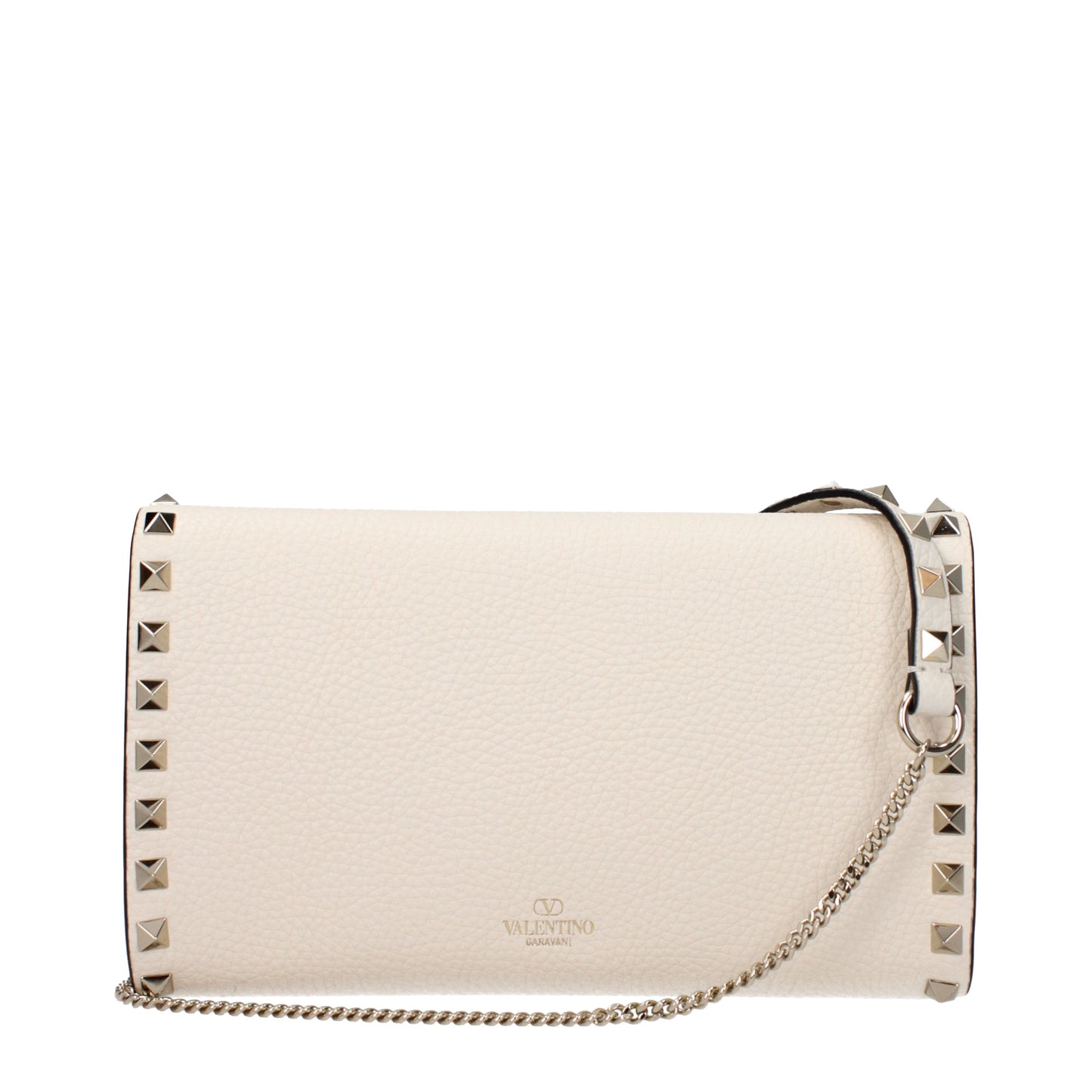 Valentino Garavani Clutches Women Leather Beige/Ivory