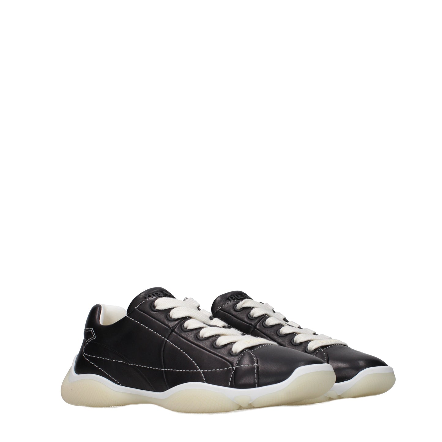 Prada Sneakers Women Leather Black