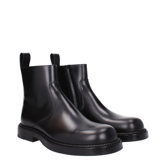 Bottega Veneta Men's Boots in Leather Black