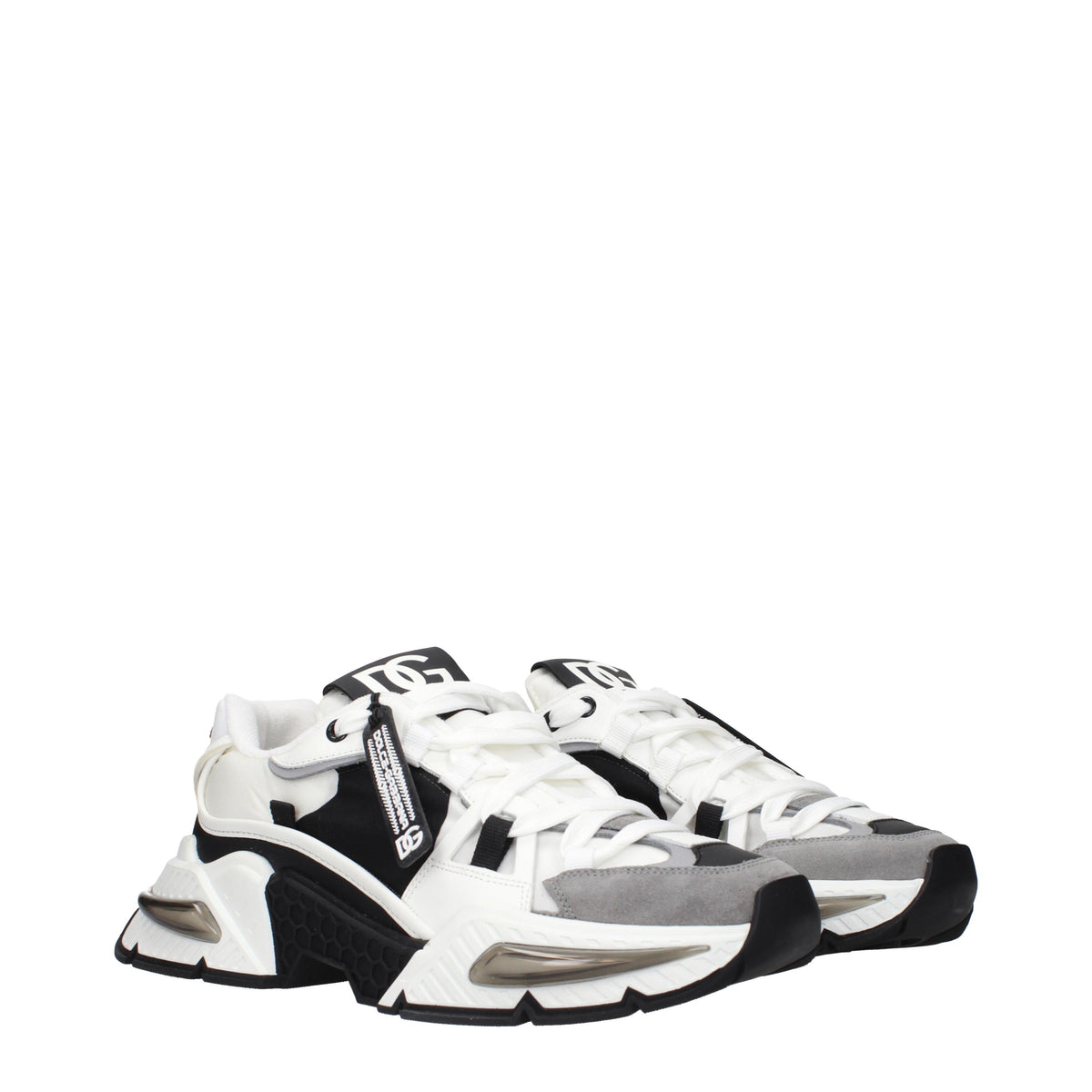 Dolce&Gabbana Sneakers Men Fabric  White/Black