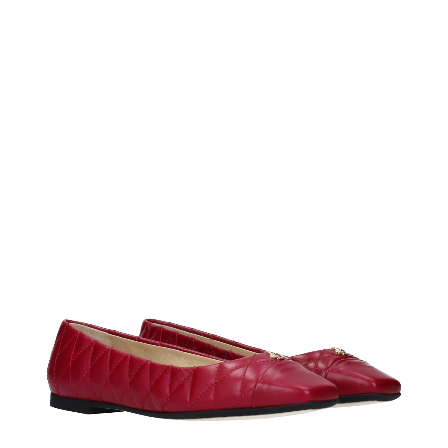Jimmy Choo Ballet Flats Women Leather Fuchsia/Raspberry