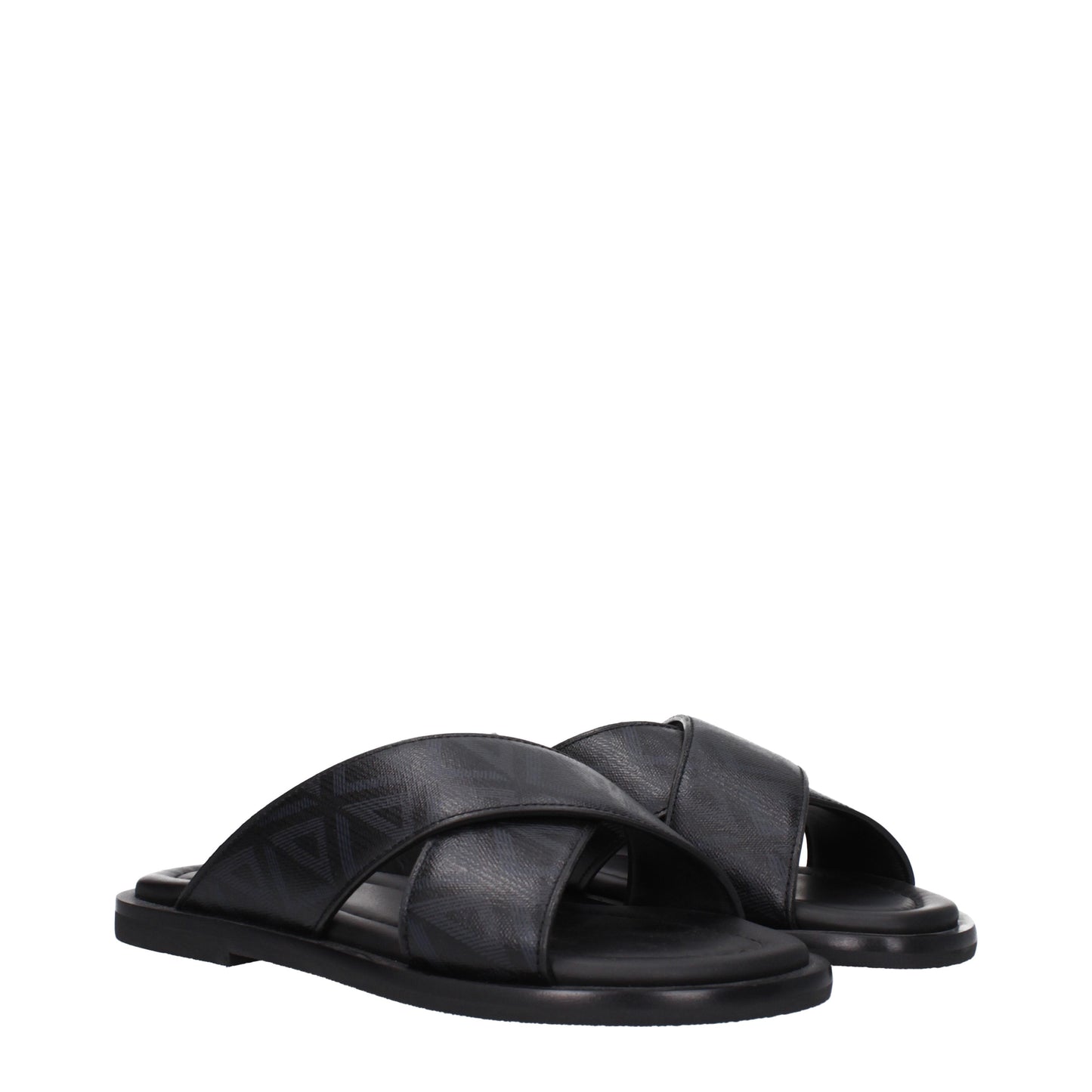 Christian Dior Sandals & Slippers Men Leather Black