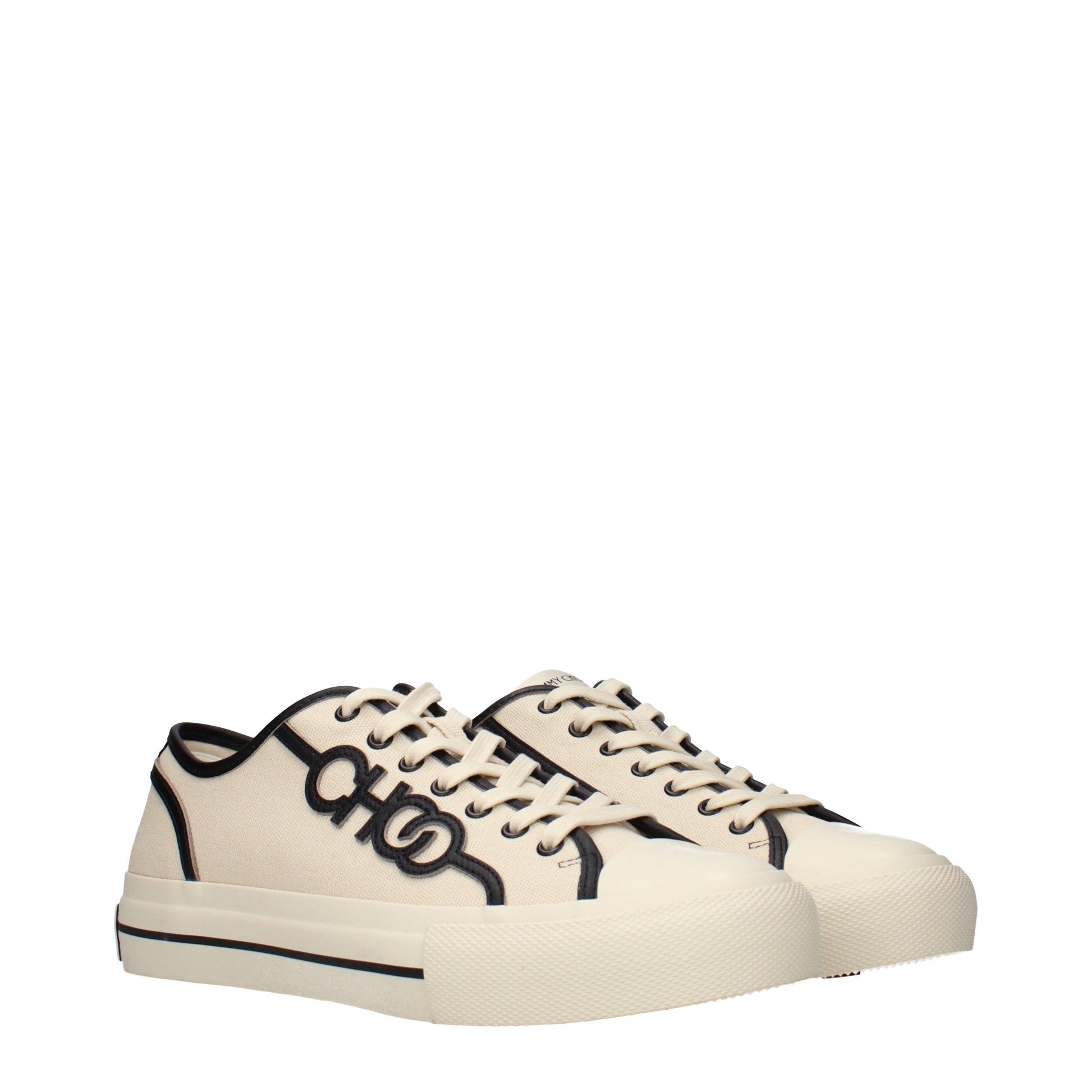 Jimmy Choo Sneakers Men Fabric  Beige/Ecru