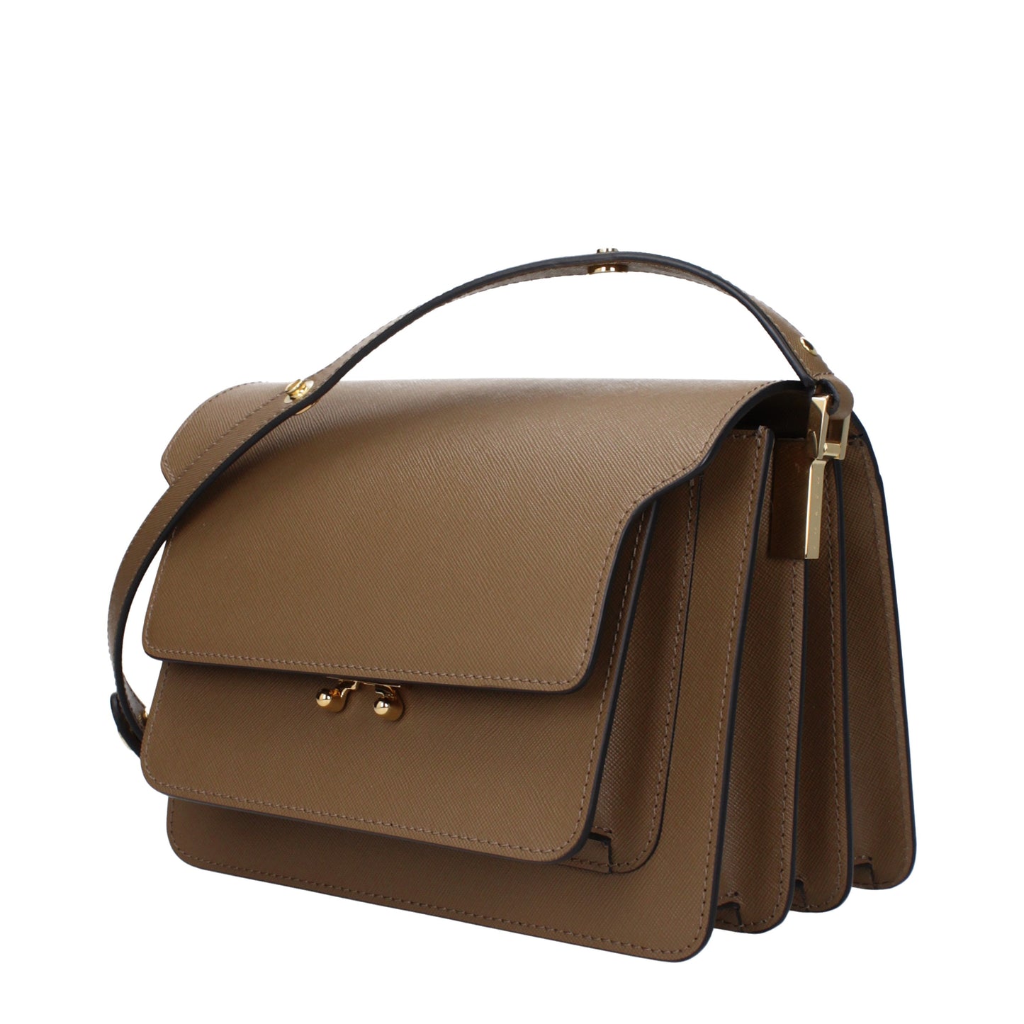 Marni Shoulder Bags Women Leather Brown/Cigar